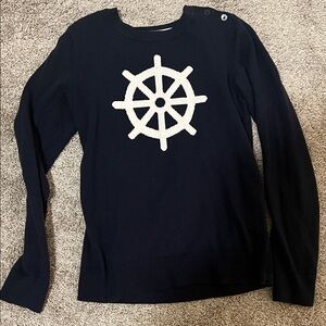 Nautica Dark Blue Hoodie with White Wheel Design